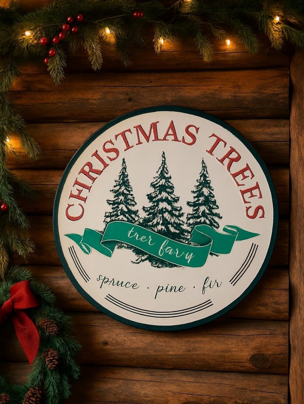 2/$20 Holiday Aisle Christmas Tree Farm Metal Sign 14"D